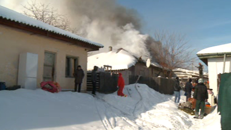 Incendiu cu victima intr-o comuna de la marginea Iasiului Imagine