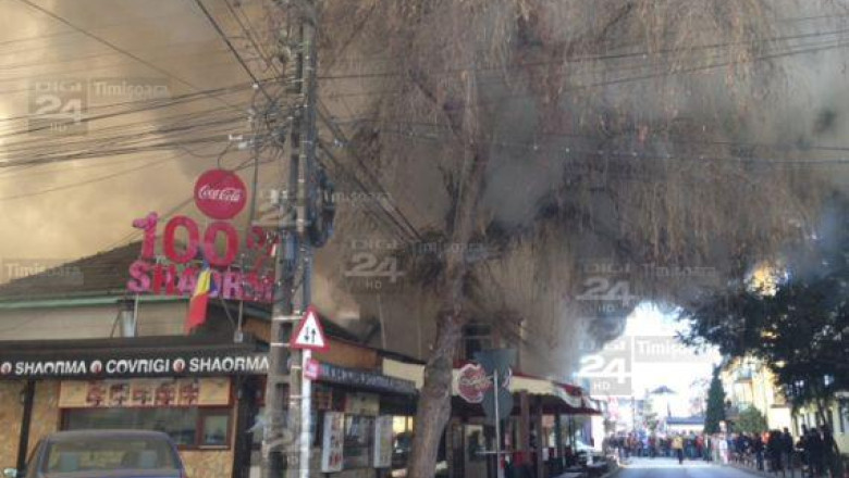 Incendiu de proportii in complexul studentesc din Timisoara. Trei restaurante s-au facut scrum Imagine