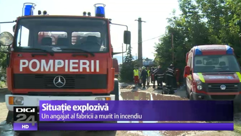 Incendiu devastator la o fabrica de vopsea din Neamt. Un muncitor a murit Imagine