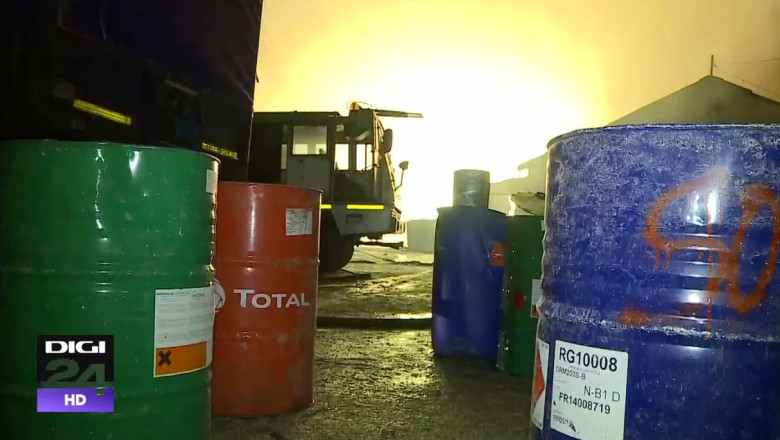 Incendiu devastator la un depozit de deseuri din magneziu si cauciuc, intre Rasnov si Predeal Imagine