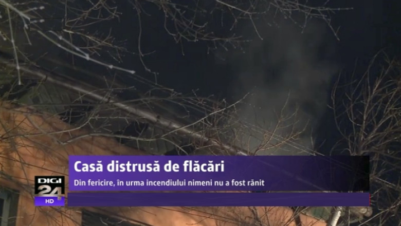 Incendiu in Capitala: O casa din zona Gradinii Botanice a fost cuprinsa de flacari Imagine