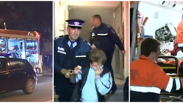 Incendiu intr-un bloc din Arad. Locatarii, evacuati din cauza fumului dens. Opt dintre ei, internati la spital Imagine