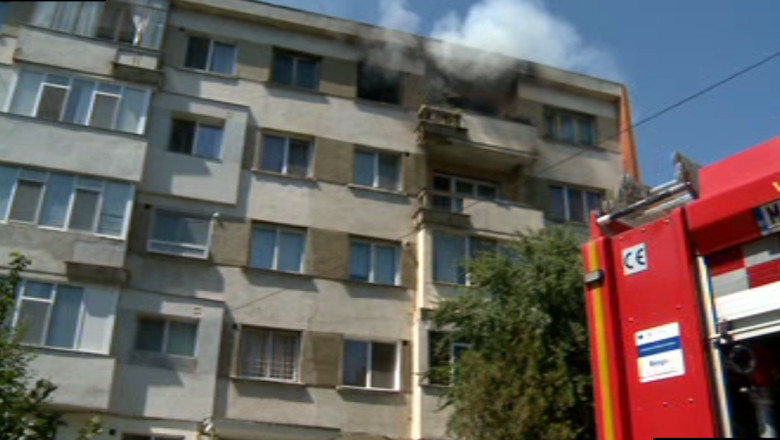 Incendiu intr-un cartier din Iasi de la un televizor care a explodat Imagine