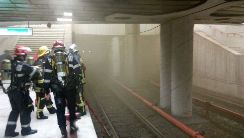 Incendiu la metrou. Calatorii au fost evacuati din statia Costin Georgian Imagine