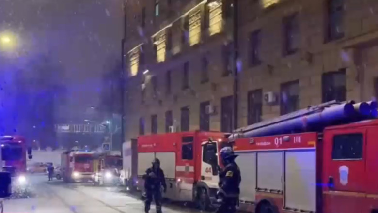 Incendiu la Ministerul de Interne de la Moscova Imagine