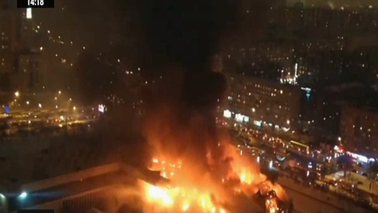 Incendiu la Moscova, la biblioteca unui institut stiintific Imagine