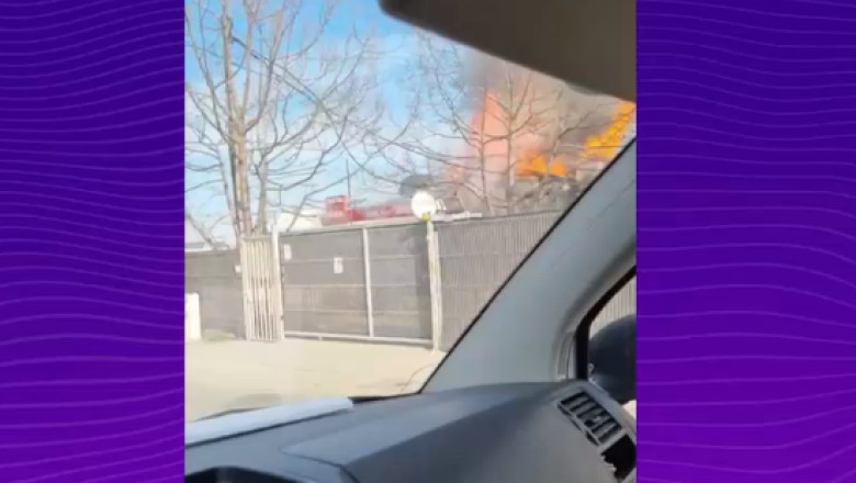 Incendiu la o vopsitorie auto din Constanta. Arde o masina aflata intr-un cuptor de uscare Imagine