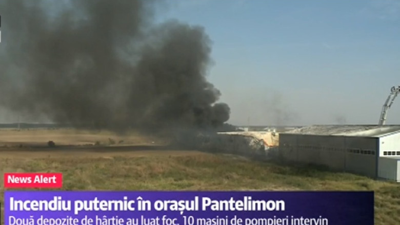 Incendiu puternic in apropierea orasului Pantelimon Imagine