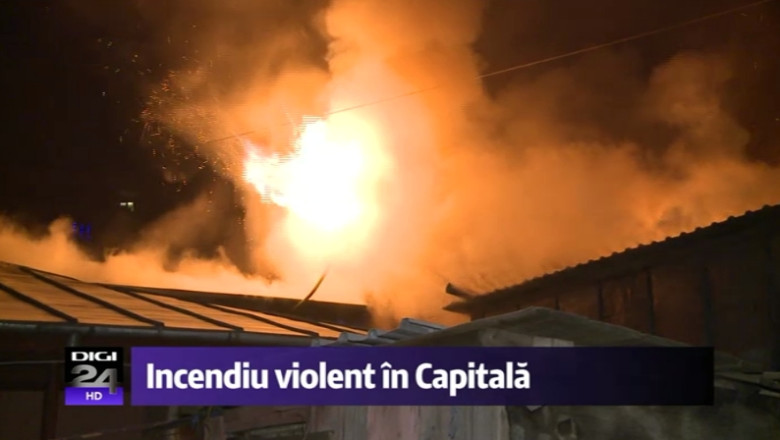 Incendiu violent la Complexul Comercial Rahova din Bucuresti. Flacarile s-au extins si la un restaurant din incinta complexului Imagine