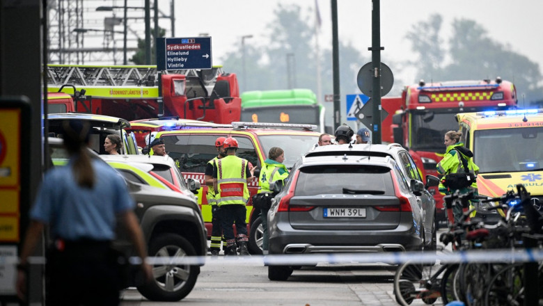 Incident armat intr-un centru comercial din orasul suedez Malmo. Atacatorul a fost retinut Imagine