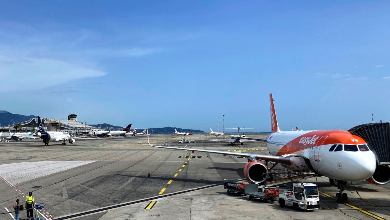 Incident grav pe aeroportul din Nisa. Doua avioane de pasageri, la un pas de coliziune Imagine