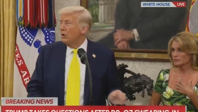 Incident in momentul in care Donald Trump facea declaratii in Biroul Oval: unei fetite i s-a facut rau. Cum a reactionat presedintele Imagine