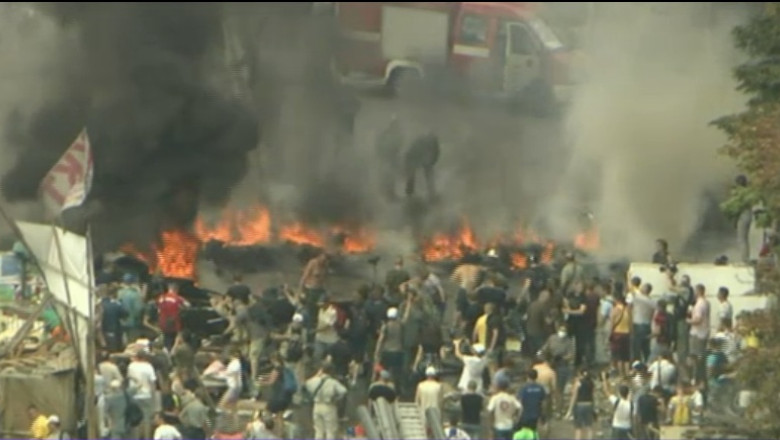 Incidente in Piata Independentei din Kiev Imagine