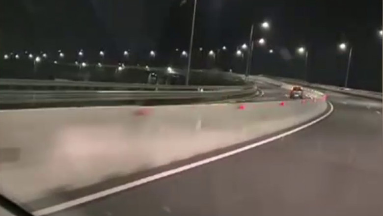 Inconstienta la volan: Un sofer a fost filmat in timp ce conducea cu peste 100 km/h pe contrasens Imagine