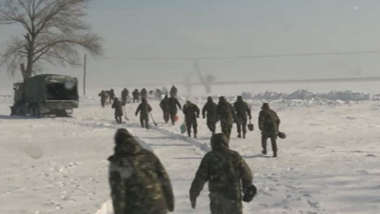 Infanteria Marina a participat la deszapezirea a 27 de kilometri din judetul Tulcea Imagine