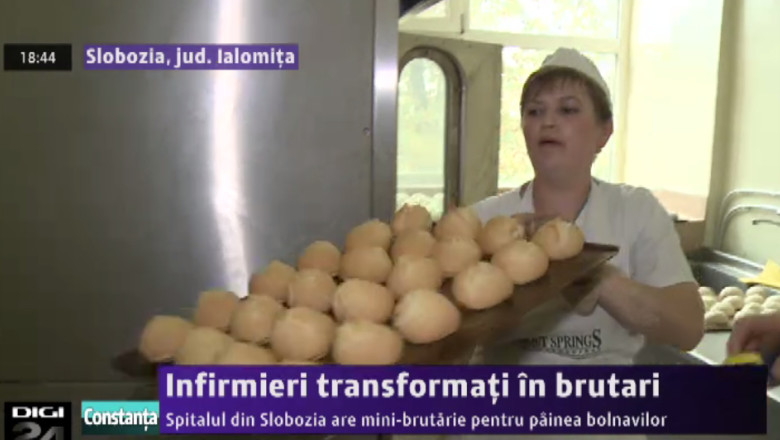 Infirmieri transformati in brutari. Spitalul din Slobozia are mini-brutarie pentru painea bolnavilor  Imagine