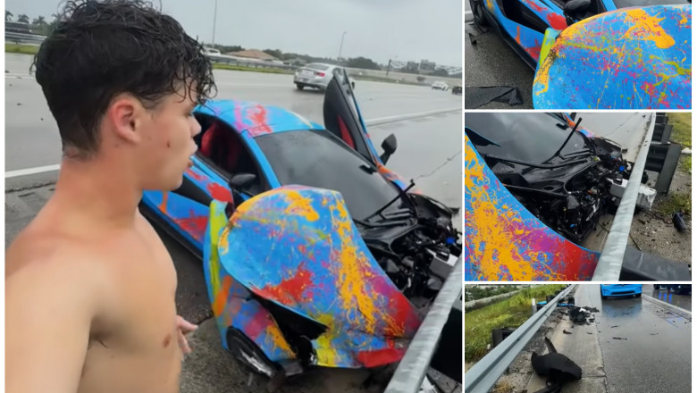 Influencerul american Jack Doherty a facut accident cu un McLaren de 200.000 de dolari, in timp ce era live pe o platforma de streaming Imagine