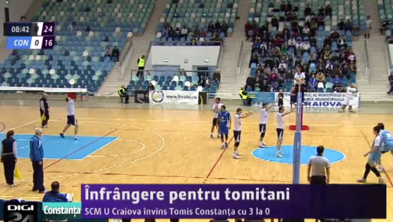 Infrangere pentru tomitani. SCM U Craiova a invins Tomis Constanta cu 3 la 0 Imagine