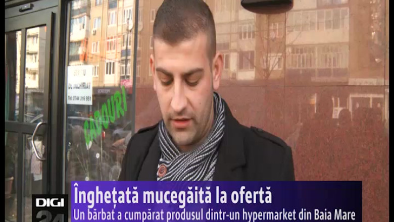 Inghetata mucegaita la oferta. Un barbat a cumparat produsul dintr-un hypermarket din Baia Mare Imagine
