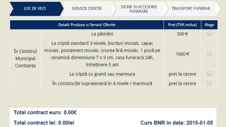 Inmormantare on line, in rate. Serviciile funerare costa intre 600 si 3.000 de euro si se pot plati pe site Imagine