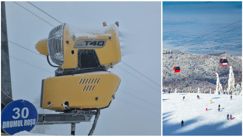 Instalatiile de zapada artificiala au fost pornite la Poiana Brasov: sunt pregatite partiile pentru sezonul de schi Imagine