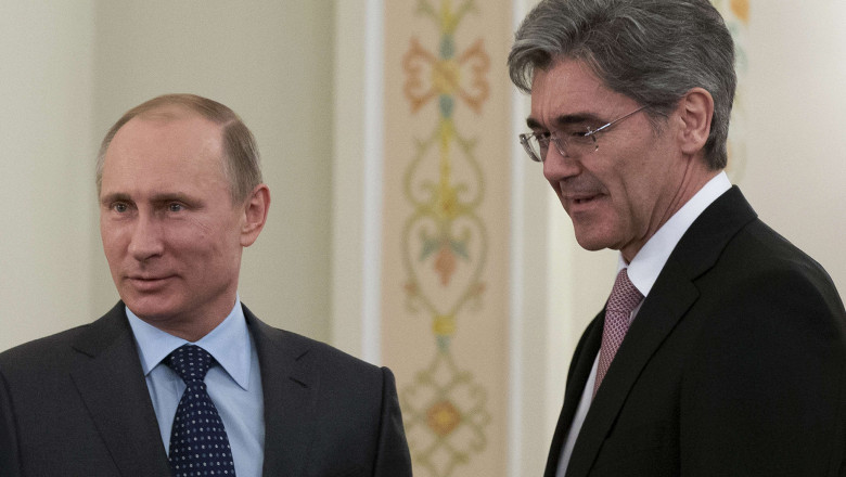 Intalnire de afaceri. Seful Siemens, la resedinta lui Vladimir Putin de langa Moscova Imagine