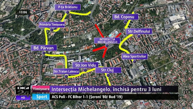 Intersectia Michelangelo, inchisa pentru 3 luni. Vezi traseele alternative! Imagine