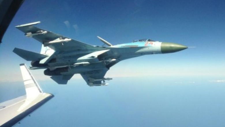 INTIMIDARE. Un avion de vanatoare rus a zburat la cativa metri de un avion suedez Imagine
