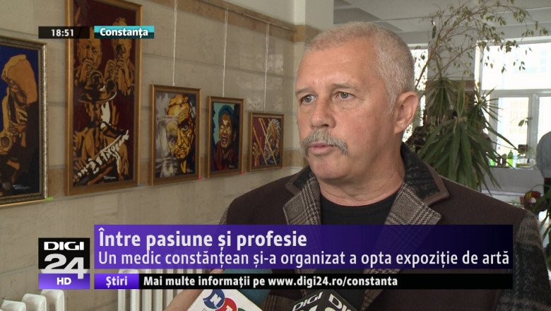 Intre pasiune si profesie. Un medic constantean si-a organizat a opta expozitie de arta  Imagine