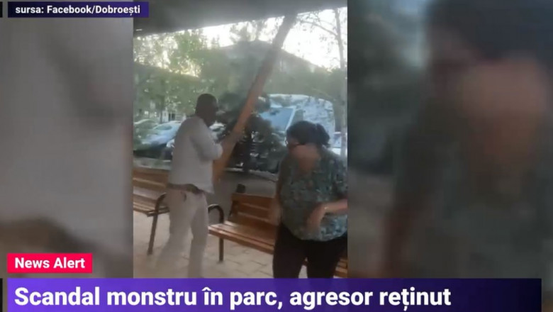 „Intru peste voi in casa!”. Deranjat de copiii din parc, un barbat a distrus mai multe banci si apoi a scos briceagul la o mama Imagine