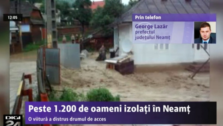 INUNDAtII. Apele involburate au rupt mai multe podete in Neamt. MAI: Nu sunt persoane izolate Imagine
