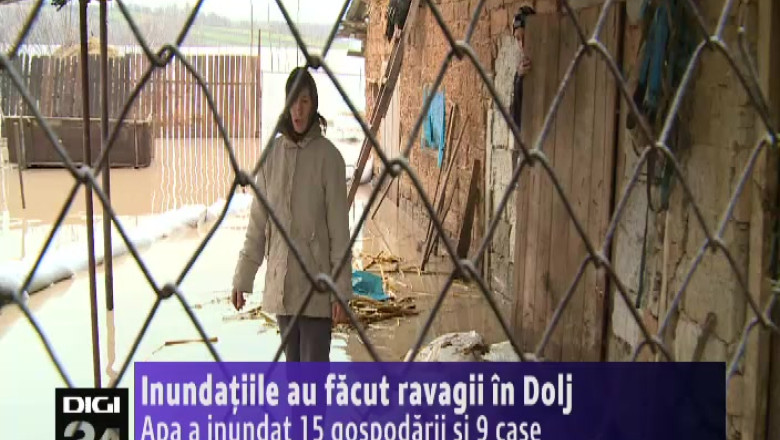 Inundatii in Dolj. 15 gospodarii si 9 case au fost inundate Imagine