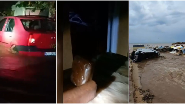 Inundatii pe litoral. Statiuni si localitati au fost acoperite de ape in urma ploilor torentiale. Au fost emise si avertizari Cod rosu Imagine
