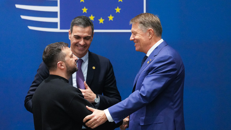 Iohannis a discutat cu Zelenski alaturi de alti lideri europeni, la Bruxelles: "Am reiterat sprijinul pe toate planurile" Imagine
