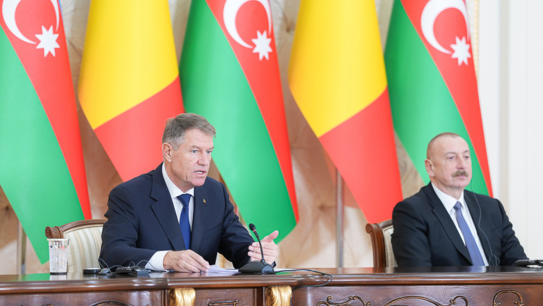 Iohannis: "Gazul din Azerbaidjan, livrat prin Coridorul Sudic, a venit ca o plasa de siguranta pentru multe state din regiune" Imagine
