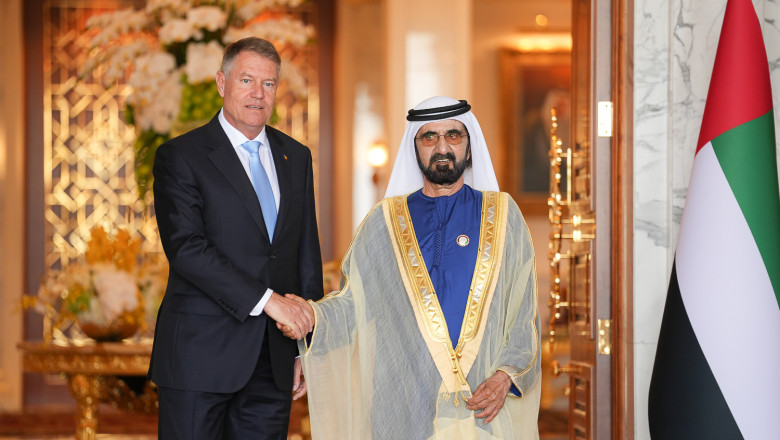 Iohannis s-a intalnit cu premierul Emiratelor Arabe Unite. Companiile din Dubai au fost invitate la Forumul de Afaceri de la Bucuresti Imagine