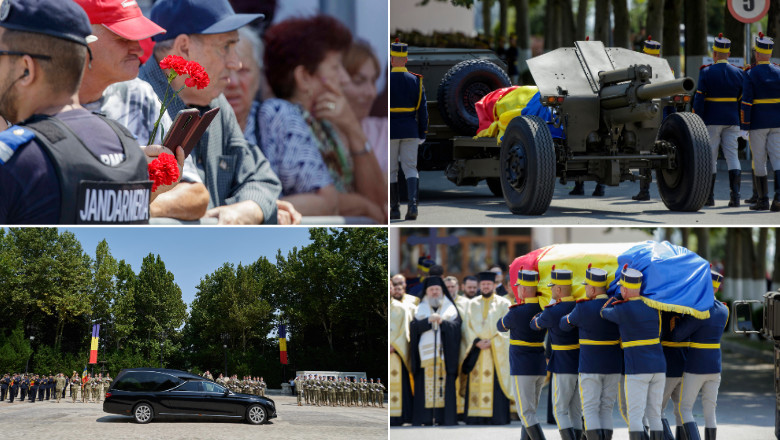 Ion Iliescu a fost inmormantat cu onoruri militare, la Cimitirul Ghencea. S-au tras 21 de salve de tun in memoria fostului presedinte Imagine