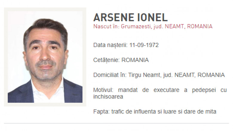 Ionel Arsene, pe lista „Most Wanted” a Politiei Romane. El nu a fost gasit de politisti Imagine