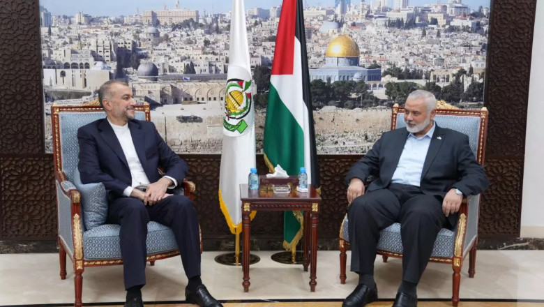 Iran si Hamas se aliaza impotriva Israelului. Intalnire la Doha intre liderul gruparii islamiste si seful diplomatiei de la Teheran Imagine