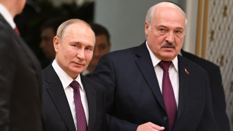 „Isi sincronizeaza pozitiile, ceasurile”. Putin si Lukasenko discuta despre mercenarii Wagner, economie si amenintarile externe Imagine