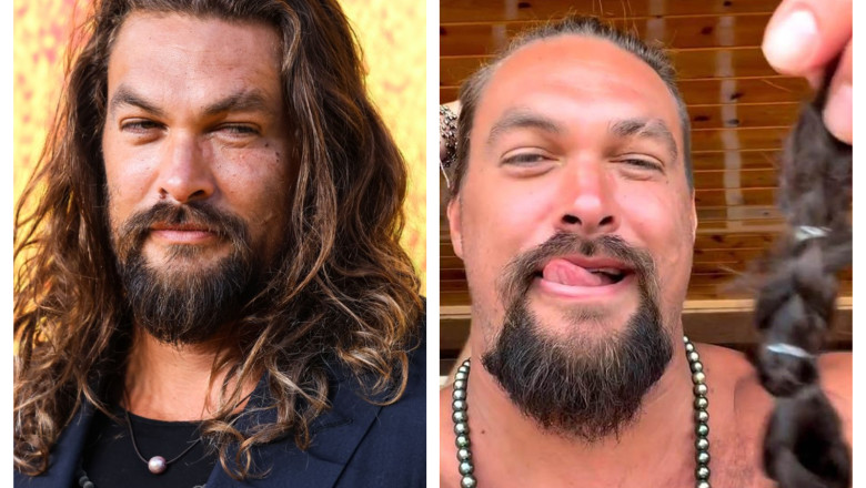 Jason Momoa a renuntat la plete si s-a tuns in fata camerei, iar imaginile au devenit virale Imagine
