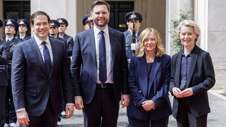 JD Vance s-a intalnit cu Ursula von der Leyen si Giorgia Meloni la Roma. Ce au discutat cei trei Imagine
