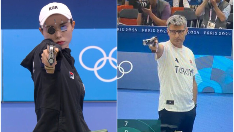 JO 2024. „Alura dementiala”. Imaginile cu turcul Yusuf Dikec si sud-coreeanca Kim Ye-ji au devenit virale dupa performantele la tir Imagine