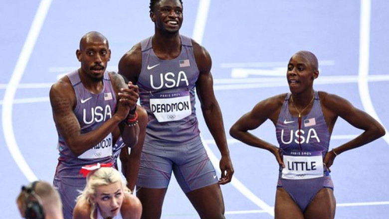 JO 2024. Atletii americani au stabilit un nou record mondial in proba de stafeta mixta 4x400 m Imagine