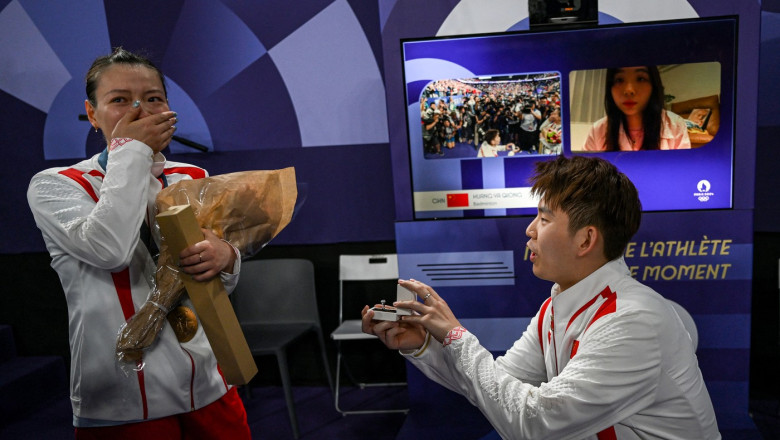JO 2024. Moment emotionant la Paris. A fost ceruta in casatorie, imediat dupa ce a castigat medalia de aur Imagine