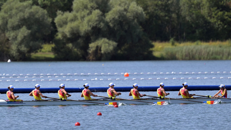 JO 2024. Romania s-a calificat in finalele de canotaj 8+1 feminin si masculin Imagine