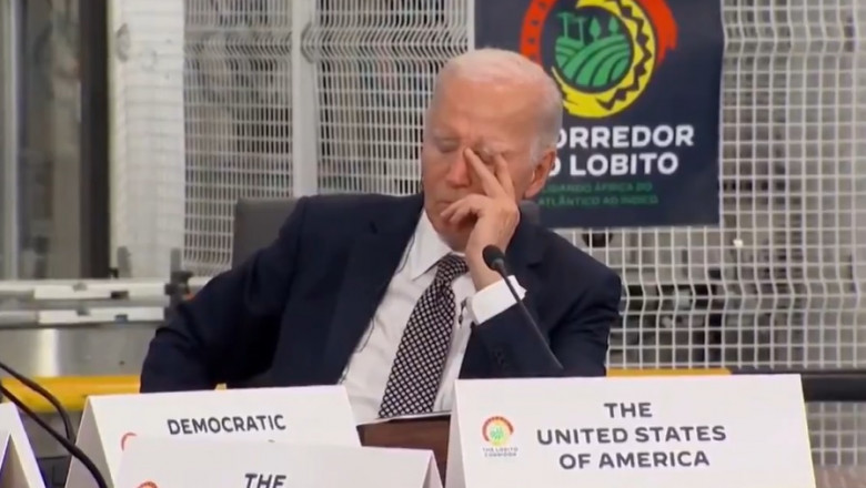 Joe Biden a atipit in timpul unei conferinte istorice cu liderii africani in Angola Imagine
