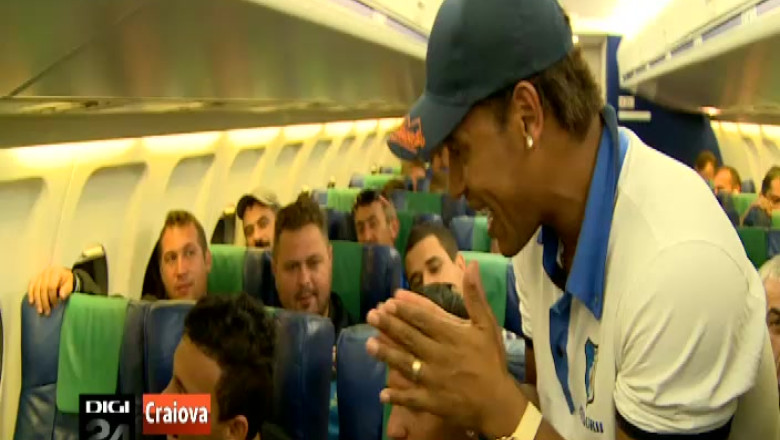 Jucatorii de la Pandurii Tg. Jiu au sarbatorit pe stil brazilian, dupa victoria de la Braga  Imagine