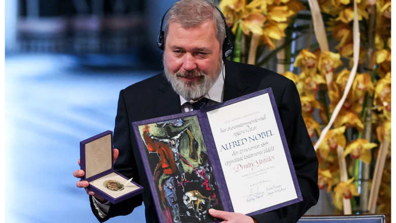Jurnalistul rus care a castigat Premiul Nobel pentru Pace isi vinde medalia pentru copiii din Ucraina Imagine