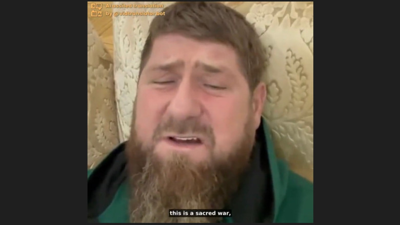 Kadirov, tolanit intr-o canapea, spune ca viseaza ca el si copiii lui sa moara in „razboiul sfant” din Ucraina Imagine